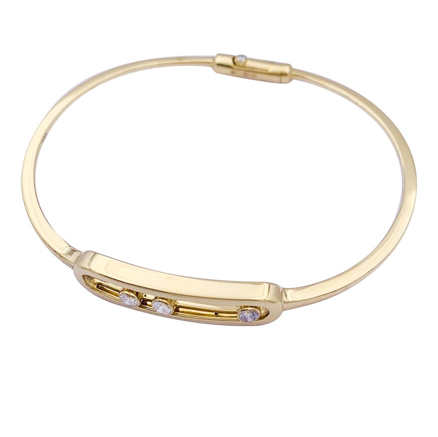 Bracelet Messika, “Jonc Move”, or jaune, diamants. - Castafiore