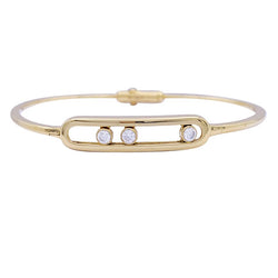 Bracelet Messika, “Jonc Move”, or jaune, diamants. - Castafiore