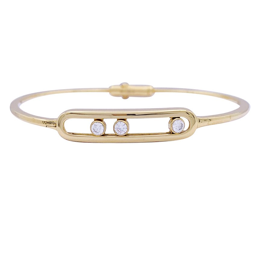 Bracelet Messika, “Jonc Move”, or jaune, diamants. - Castafiore