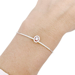 Bracelet MESSIKA modèle "Glam'Azone" en or blanc et diamants - Castafiore