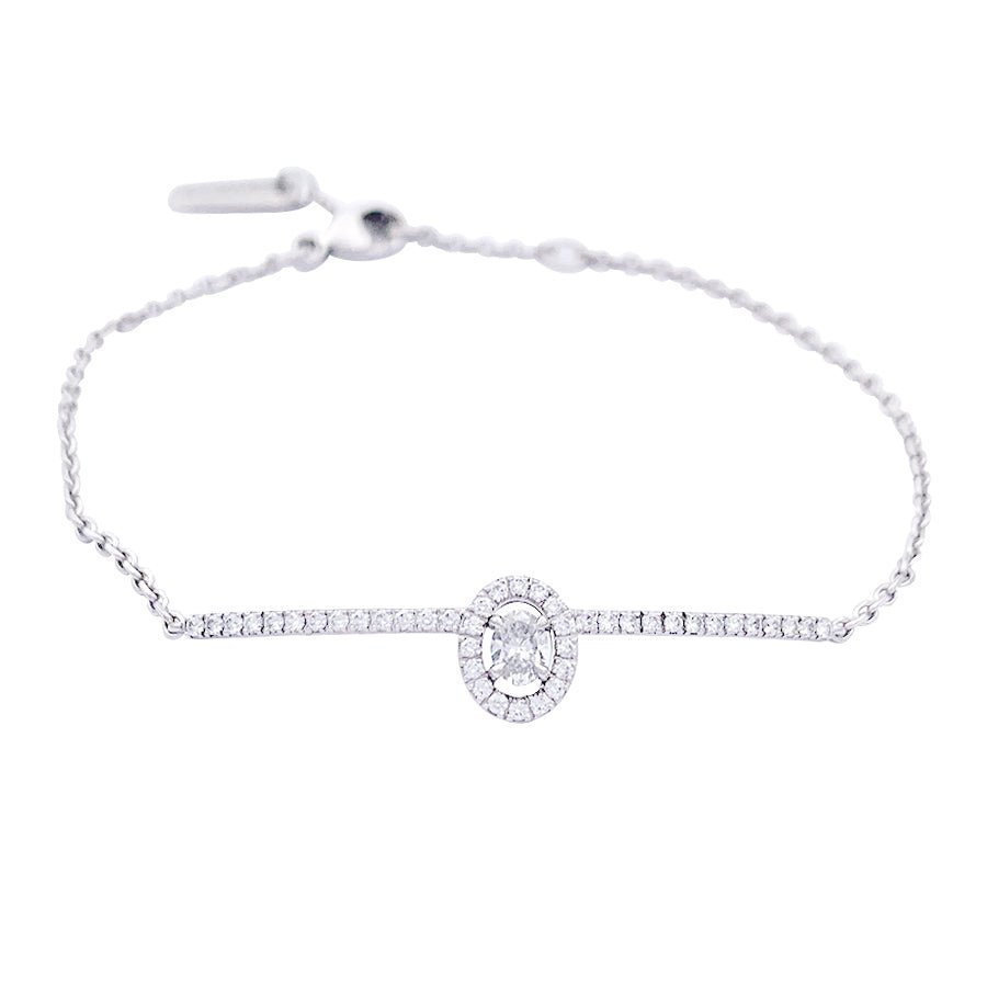 Bracelet MESSIKA modèle "Glam'Azone" en or blanc et diamants - Castafiore