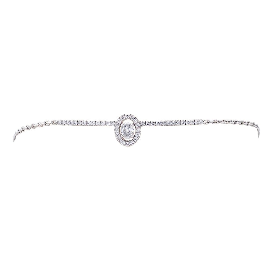Bracelet MESSIKA modèle "Glam'Azone" en or blanc et diamants - Castafiore
