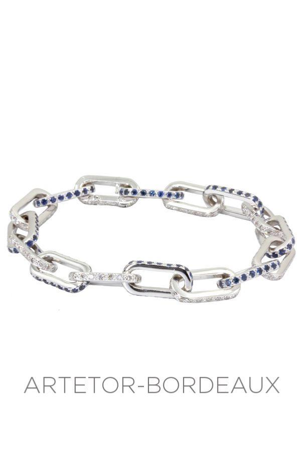 Bracelet moderne saphirs et diamants - Castafiore