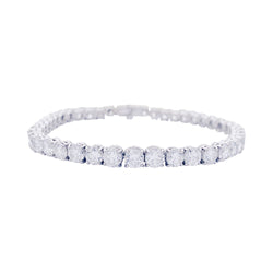 Bracelet or blanc et diamants. - Castafiore