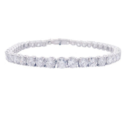 Bracelet or blanc et diamants. - Castafiore