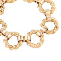 Bracelet or jaune anneaux torsadés de la maison Chaumet - Castafiore