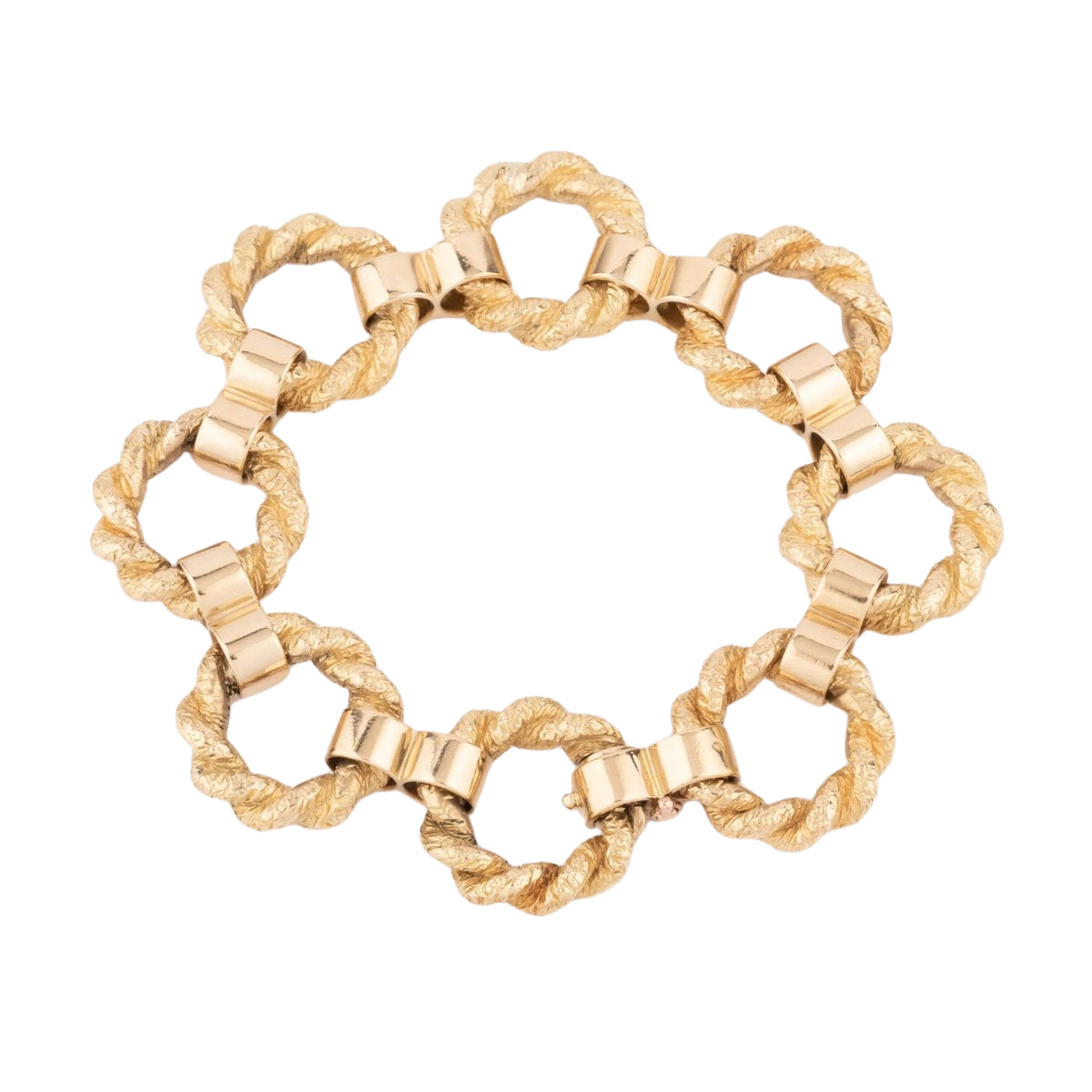 Bracelet or jaune anneaux torsadés de la maison Chaumet - Castafiore