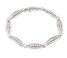 Bracelet or platine et et diamant formant des maillons ovales - Castafiore