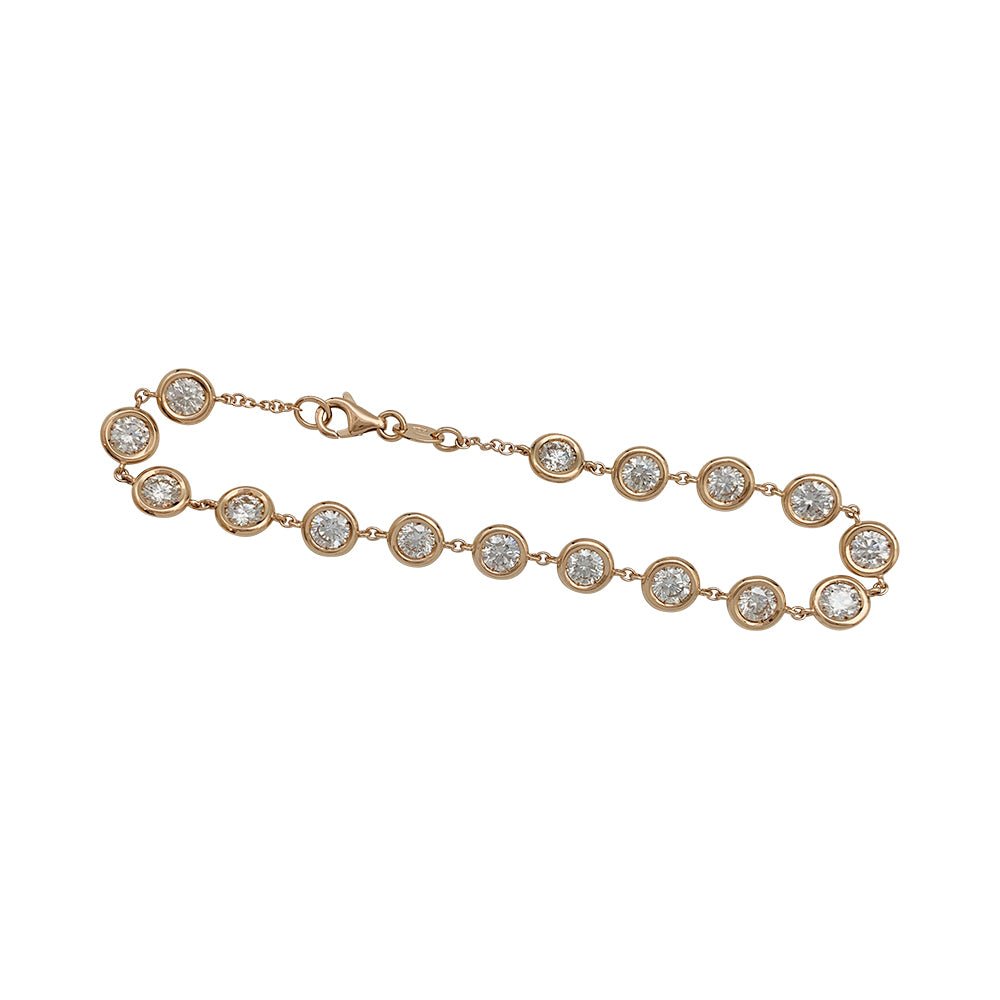 Bracelet or rose et diamants - Castafiore