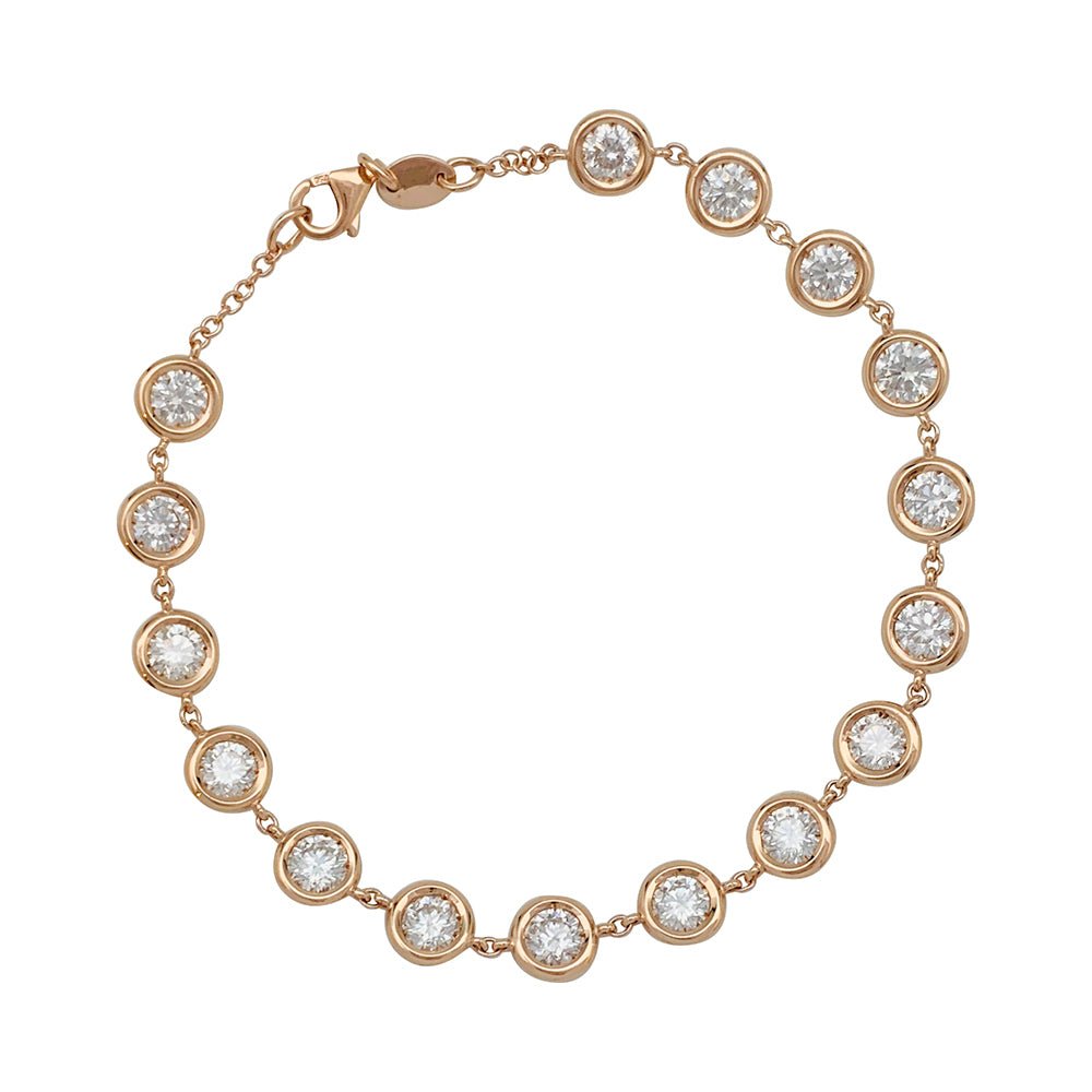 Bracelet or rose et diamants - Castafiore