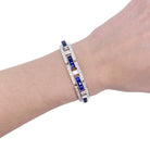 Bracelet platine, saphirs et diamants - Castafiore