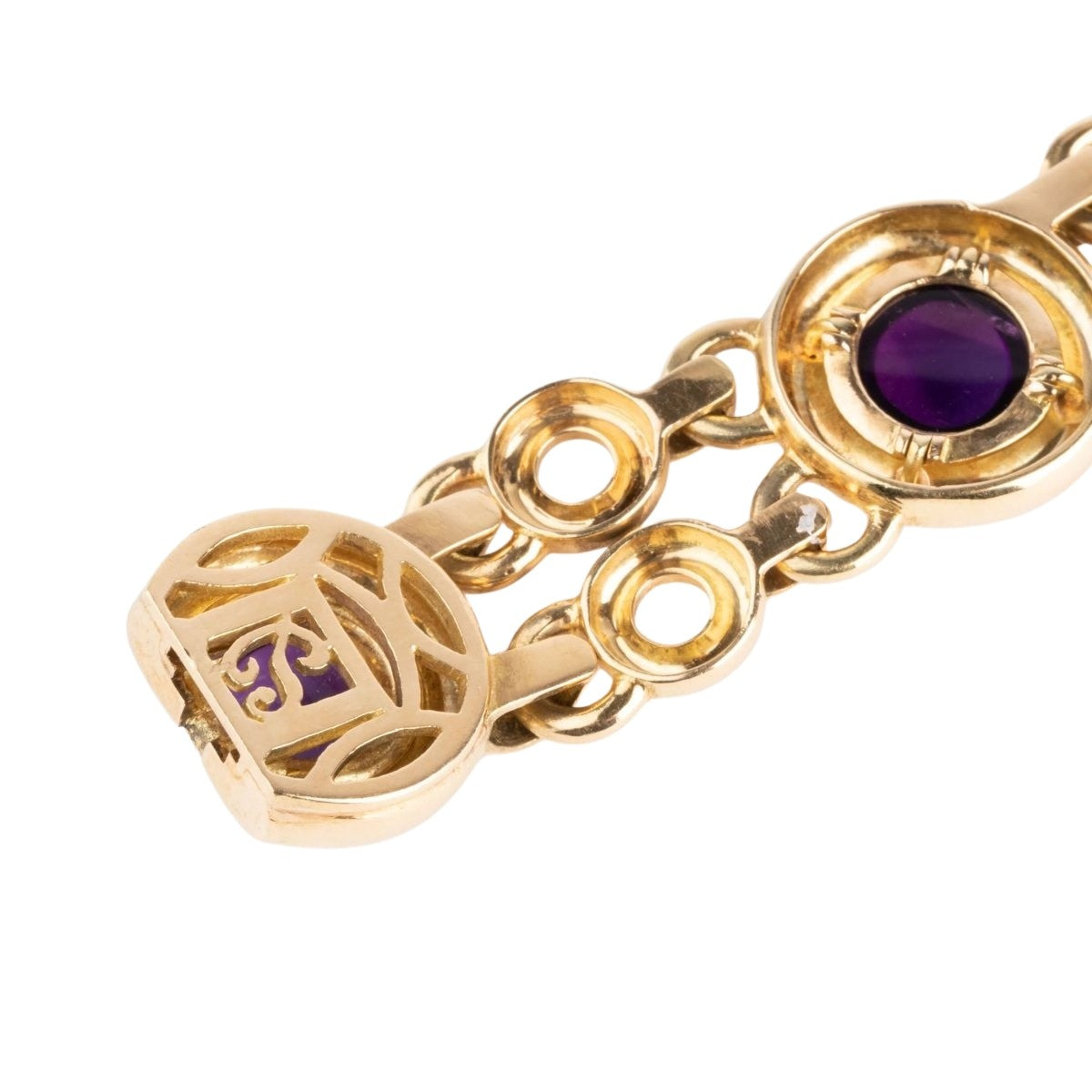Bracelet POIRAY "Indrani" en or jaune et améthystes - Castafiore