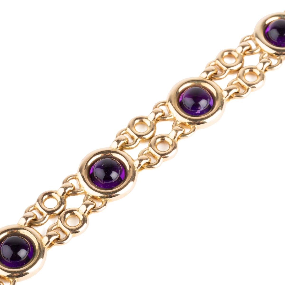 Bracelet POIRAY "Indrani" en or jaune et améthystes - Castafiore