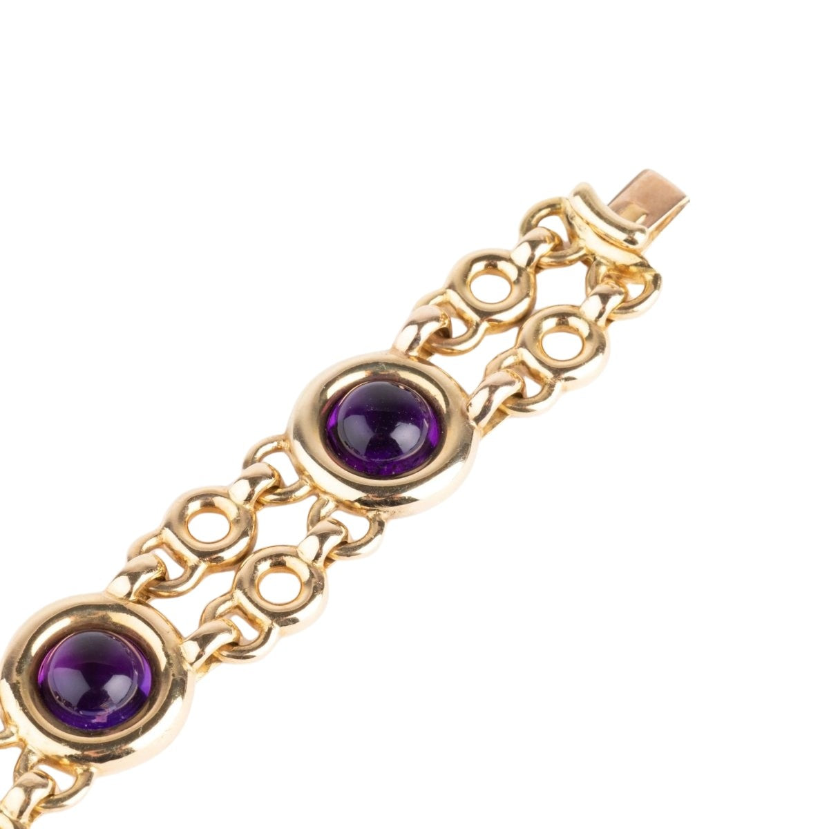 Bracelet POIRAY "Indrani" en or jaune et améthystes - Castafiore