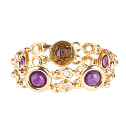 Bracelet POIRAY "Indrani" en or jaune et améthystes - Castafiore
