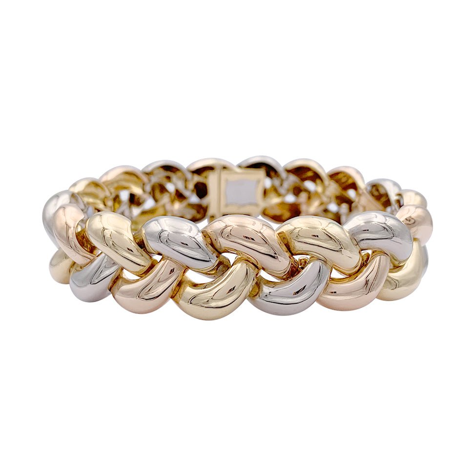 Bracelet POIRAY "Tresse" trois ors - Castafiore