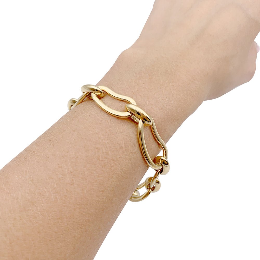 Bracelet POMELLATO "Paisley" en or jaune, or blanc et diamants. - Castafiore