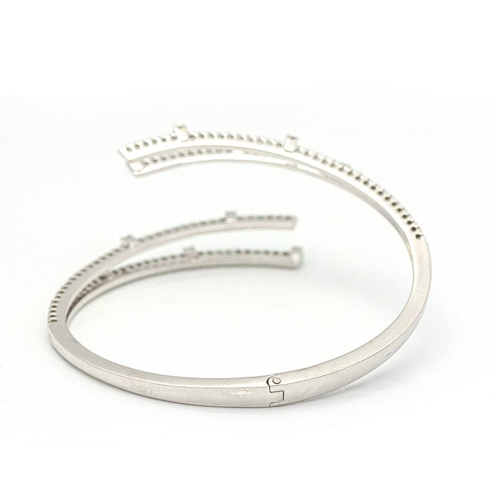 Bracelet RAY en or blanc et diamants d'occasion - Castafiore