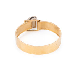 Bracelet rigide en or jaune et diamant - Castafiore