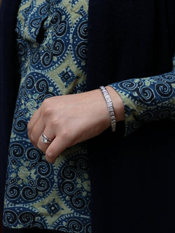 Bracelet rivière articulé en or, platine et diamants - Castafiore