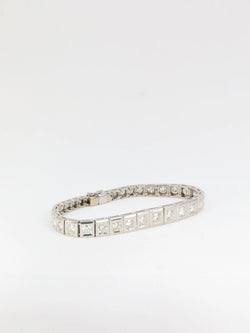 Bracelet rivière articulé en or, platine et diamants - Castafiore