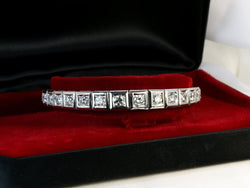 Bracelet rivière articulé en or, platine et diamants - Castafiore