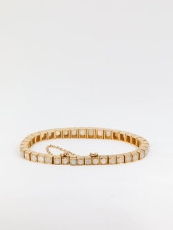 Bracelet rivière d’opales - Travail de la fin du XIXe siècle - Castafiore