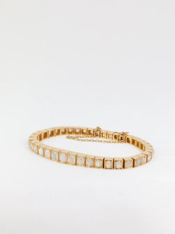 Bracelet rivière d’opales - Travail de la fin du XIXe siècle - Castafiore