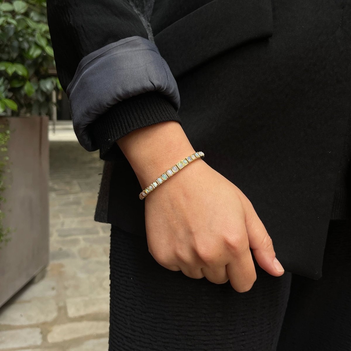 Bracelet rivière d’opales - Travail de la fin du XIXe siècle - Castafiore