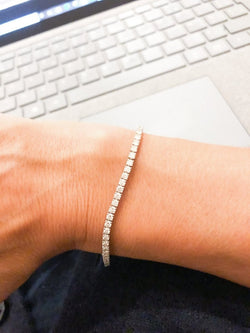 Bracelet riviere en diamant et or gris - Castafiore