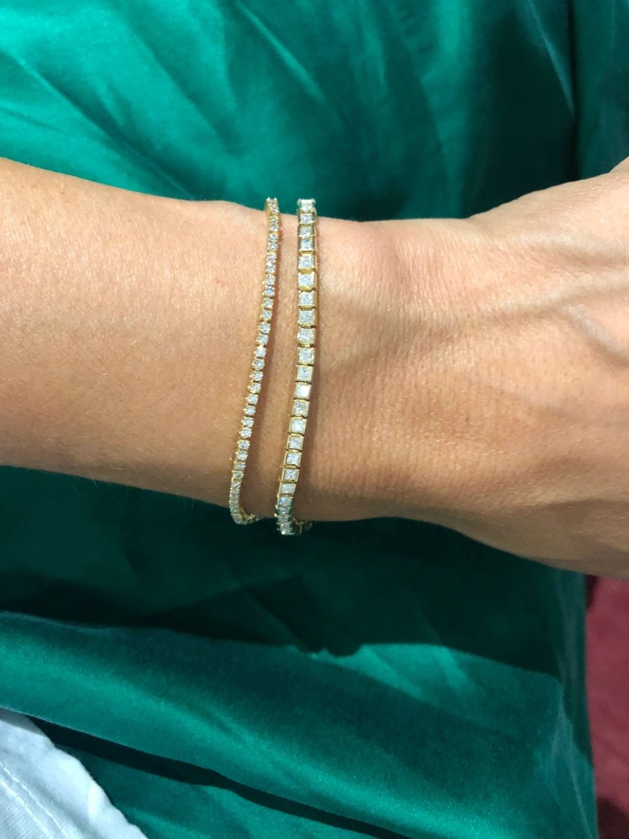 Bracelet riviere en or jaune et diamants - Castafiore