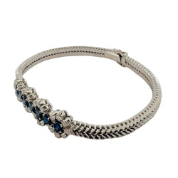 Bracelet Souple en or blanc, saphirs et diamants - Castafiore