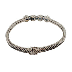 Bracelet Souple en or blanc, saphirs et diamants - Castafiore