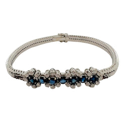 Bracelet Souple en or blanc, saphirs et diamants - Castafiore