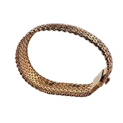 Bracelet souple en or jaune à maillons tressés - Castafiore