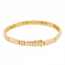 Bracelet souple en or jaune et diamants - Castafiore