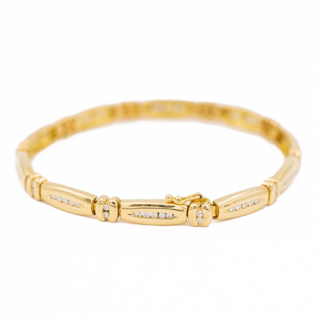 Bracelet souple en or jaune et diamants - Castafiore