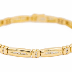 Bracelet souple en or jaune et diamants - Castafiore