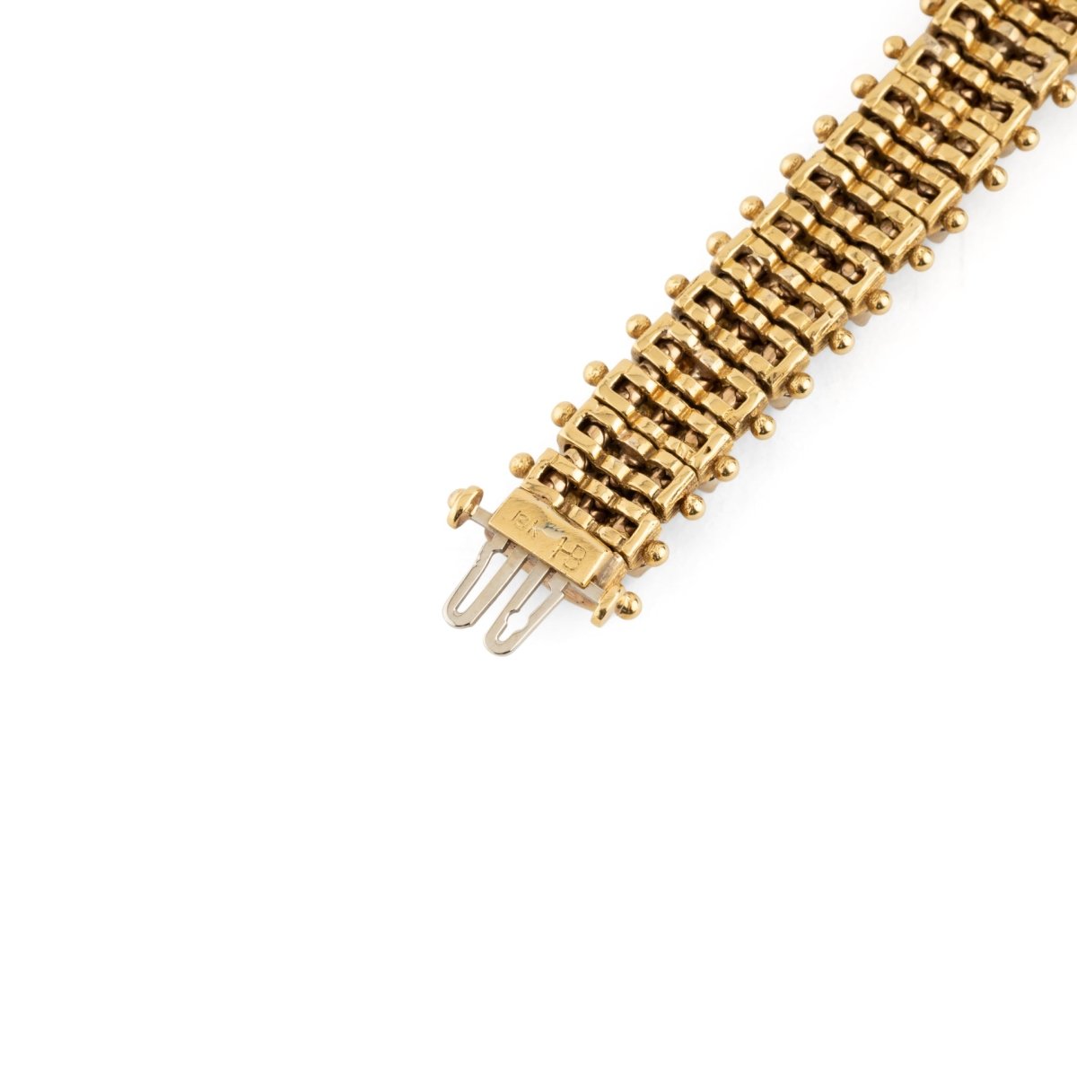 Bracelet souple en or jaune et diamants - Castafiore