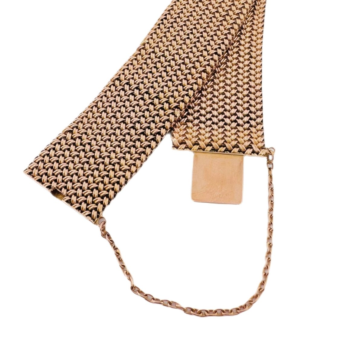 Bracelet souple en or rose tressé - Castafiore