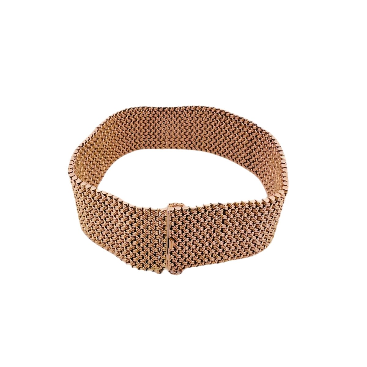 Bracelet souple en or rose tressé - Castafiore