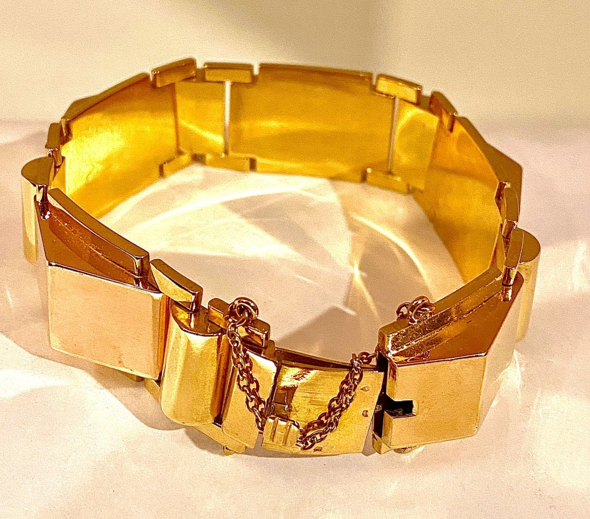 Bracelet TANK en or 18 carats vers 1940 - Castafiore