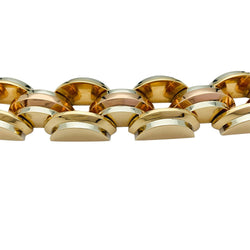 Bracelet Tank, trois tons d'or - Castafiore