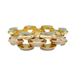 Bracelet Tank, trois tons d'or - Castafiore