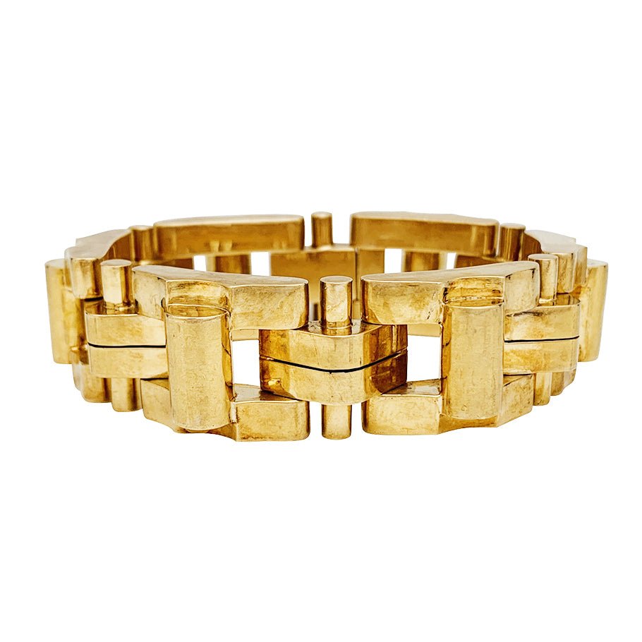 Bracelet "Tank"en or rose - Castafiore