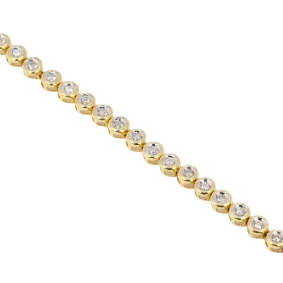 Bracelet tennis vintage en or jaune et diamants en serti clos - Castafiore