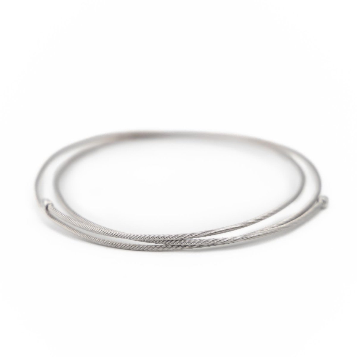 Bracelet torsadé 3 rangs en or blanc - Castafiore