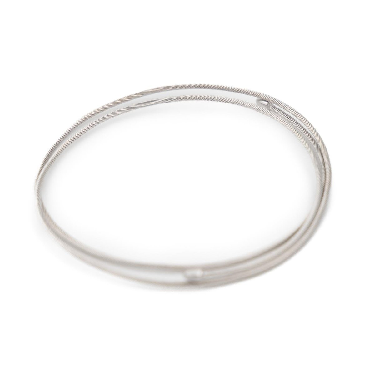 Bracelet torsadé 3 rangs en or blanc - Castafiore
