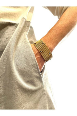 BRACELET TRESSÉ ANNÉES 60' SAPHIRS ET DIAMANTS - Castafiore