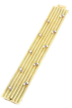 BRACELET TRESSÉ ANNÉES 60' SAPHIRS ET DIAMANTS - Castafiore